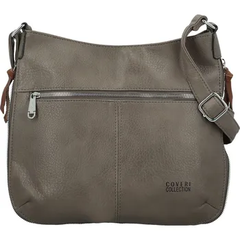 Módní dámská koženková crossbody kabelka Coveri Kisha, šedá