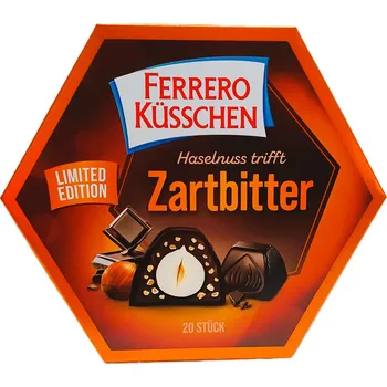 Bonboniéra Ferrero Küsschen Zartbitter - Limitovaná edice - pralinky s hořkou čokoládou a oříškem - 20ks, 178g