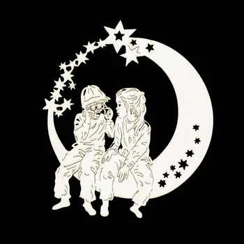 Vánoční ozdoba Vánoční ozdoba - Děti na měsíci 15 cm