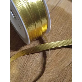 Stuha Stuha vánoční 7 mm barva zlatá