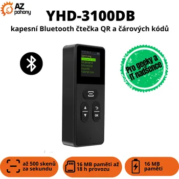 Pokladní systém YHD-3100DB – kapesní Bluetooth čtečka QR a čárových kódů