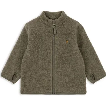 Chlapecká mikina Dětská mikina Konges Sløjd THERMY FLEECE JACKET GRS KS103548.9BYA zelená 78X, vel. 92