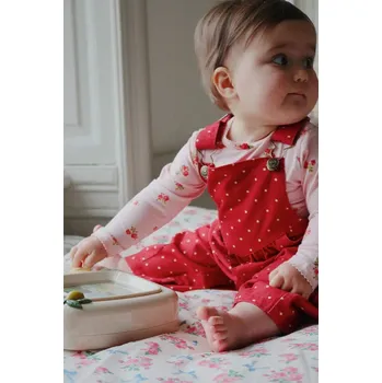 Dětská móda Dětské bavlněné kalhoty Konges Sløjd NOLA OVERALLS GOTS KS103945.9BYA červená 33X, vel. 110-116