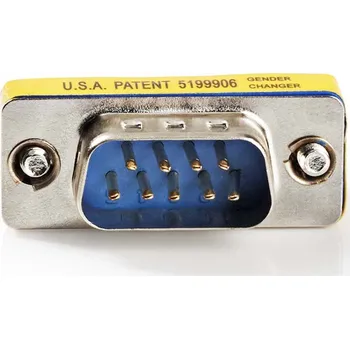 Redukce NEDIS Serial adapter | Adaptér | D-SUB 9 Pinový Zástrčka | D-SUB 9 Pinový Zástrčka | Poniklované | Kov | Box