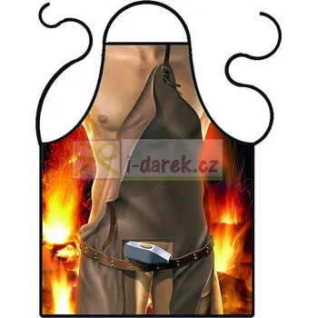 Žertovný předmět Kuchařská zástěra - SEXY KOVÁŘ S KLADIVEM