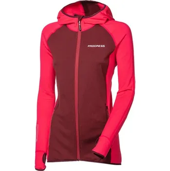 Dámská mikina Progress Tispa Hoody fuchsie/švestka dámská fleecová mikina Tecnostretch - L