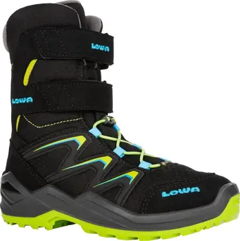 Chlapecká zimní obuv Lowa Maddox Warm GTX HI kids 640783 black/lime dětské nepromokavé vysoké zimní boty - 31 EUR