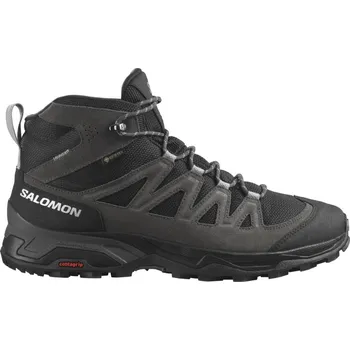 Pánská treková obuv Salomon X Ward Leather Mid GTX Phantom 471817 pánské vyšší nepromokavé trekové boty - 41 a 1/3 EUR