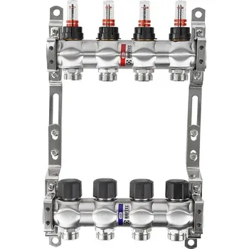 rozdělovač topení Raftec Rozdělovač nerezový 9 okruhů pro podlahové topení 1" x 3/4" EK