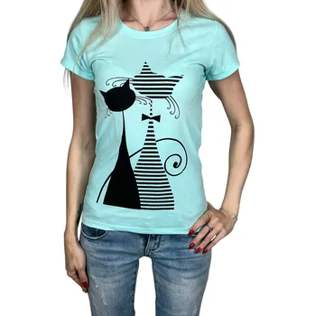 TNT Dámské tričko s krátkým rukávem CHIKO Barva: Tyrkysová, Velikost: S