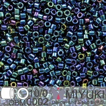 Korálek Korálky Miyuki Delica 10/0. Barva Met Dk Blue Iris DBM0002. Balení 5g.