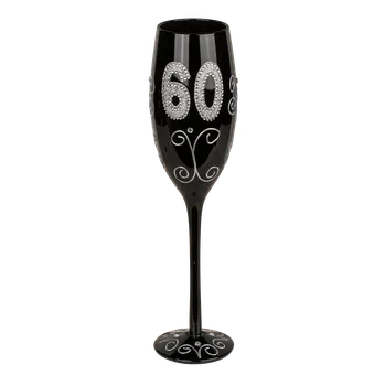 Party nádobí Sklenice na šampaňské k výročí - k 60. narozeninám