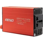 AMIO Měnič napětí 24V/230V 300W/600W 2xUSB