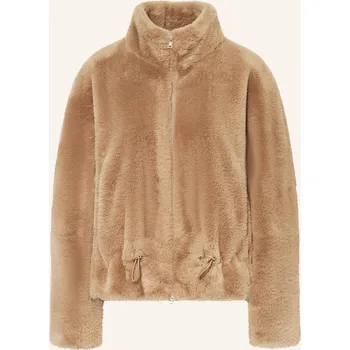 Dámský kabát Marc Aurel Dámská Bunda Z Umělé Kožešiny, hnědá, 44