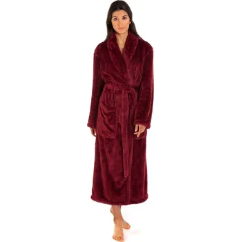 Dámský župan Vestis LILLY extra hřejivý župan se šálovým límcem 21 20 Barva: VÍNOVÁ, Velikost: M