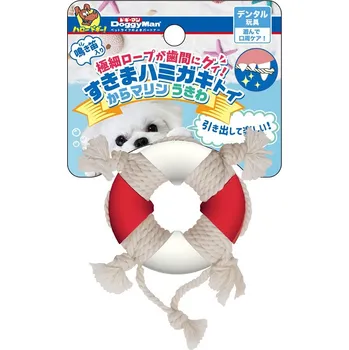 Hračka pro psa Gumová hračka s bavlněnou nití Záchranný kruh