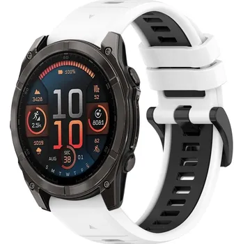 VSECHNONAMOBIL 87867 SPORTY Vyměnitelný silikonový řemínek Garmin Fenix 8 47mm bílý