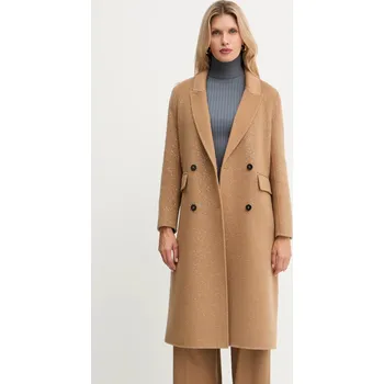 Dámský kabát Vlněný kabát Simona Corsellini A25CPCPV0202 hnědá 82X, vel. 42