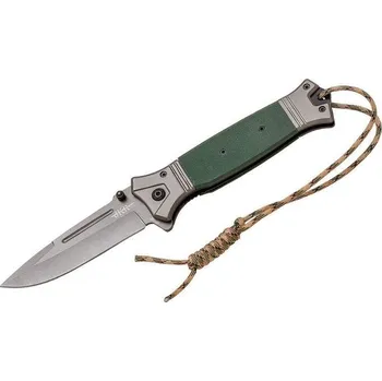 Mačeta Joker záchranářský nůž Rescue Titanium Coating G10 Handle Green 95 mm + DÁREK