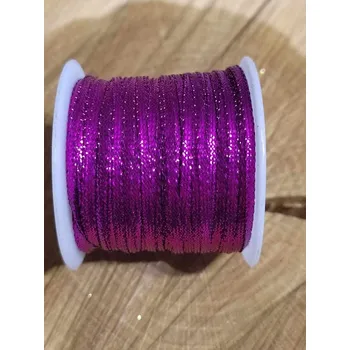 Stuha Dekorační stuha s lurexem šíře 3 mm barva fialová