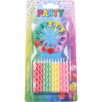 Dortová svíčka Svíčky 24ks + stojánky 12ks