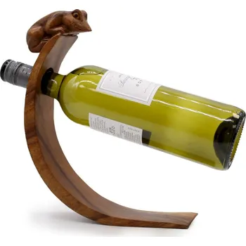 Dřevěný stojan na víno - Žába