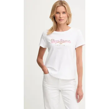 Pánské tričko Bavlněné tričko Pepe Jeans PL5000027 bílá 00X, vel. L