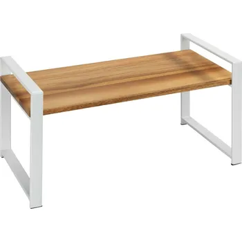 police Wenko Kuchyňská police z akácie Louisa, 1 patro, 40 × 20 × 20 cm, bílá