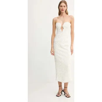 Dámské šaty Šaty Bardot 59946DB béžová 01C, vel. M