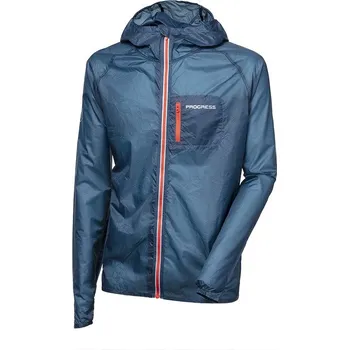 Pánská bunda Progress AERO LITE ultra lehká bunda - větrovka petrol/oranžová Velikost: S