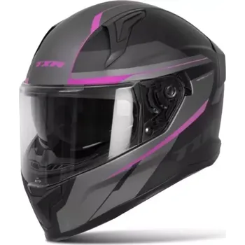 Helma na motorku Integrální helma na motorku dámská TXR Raptor černo-šedo-růžová