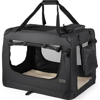přepravka pro zvíře Přepravní box pro psy Lionto z textilu, černý 69x101x70cm