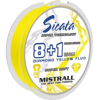 Pletená Šňůra Mistrall Sicata JGS X8+1 150m Žlutá 0,16mm/16,20kg
