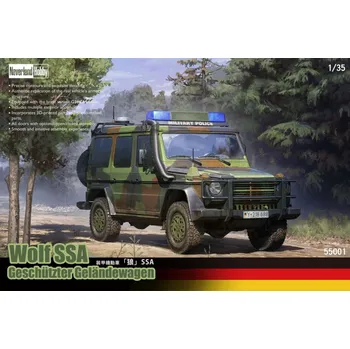 Plastikový model Neverland Hobby 1/35 Wolf SSA Geschützter Geländewagen