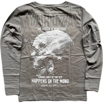 Pánské tričko Pánské triko Yakuza s dlouhým rukávem Mind 22061 grey velikost: L