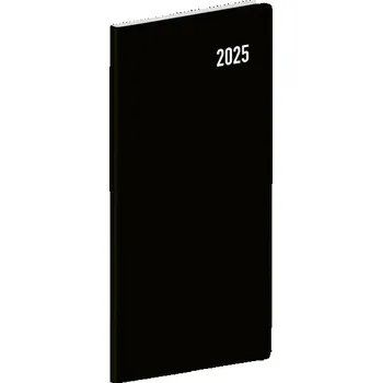 Diář Notique Vreckový Diár Čierny 2026, Plánovací Mesačný, 8 x 18 cm