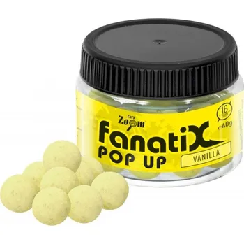 Boilies Carp Zoom Fanati-X Pop Up Boilies - 40 g/16 mm/Vanilka