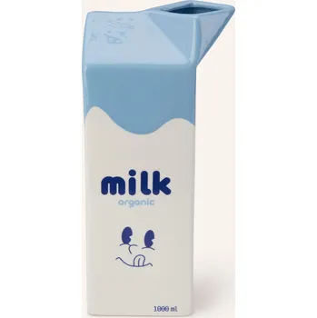 Váza Fluid Market Váza Milk, bílá / tmavě modrá / tyrkysová