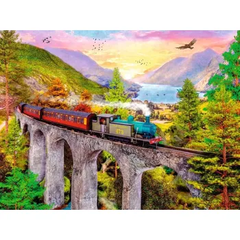 Puzzle RAVENSBURGER Podzimní jízda vlakem 1500 dílků