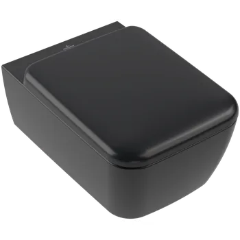 Klozet Villeroy & Boch Skyla Combi-Pack - SET závěsné WC TwistFlush[e³] + sedátko SoftClosing, CeramicPlus, Pure Black 4682CLR7