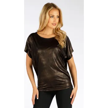 Oblečení a móda Litex Dámské triko s krátkým rukávem 7F025 hnědá L