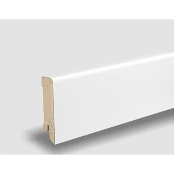 soklová lišta Soklová lišta dýhovaná 18x50 Bílá RAL 9010, matný lak, jádro smrk Pedross