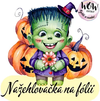 Nažehlovačky na fólii Nažehlovačka na fólii, HALLOWEEN - Frankenstein, 1 kus Zvolte VELIKOST motivu ZDE:: Menší