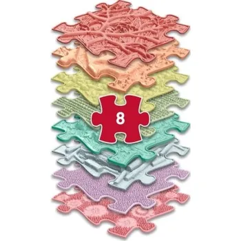 MUFFIK Set ortopedických podlah Duha, pastelová, 8 ks