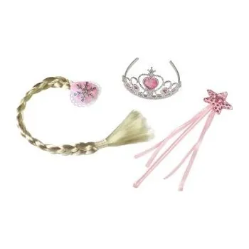 Sada princezna růžová s copem - 3 ks