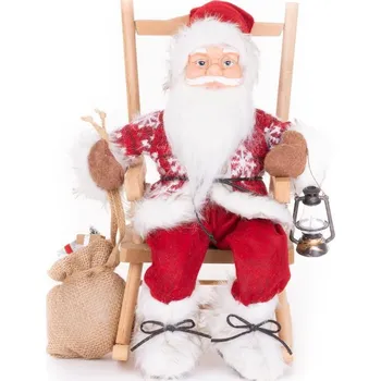Vánoční dekorace Dekorace Vánoce, Santa, sedící, 46 cm