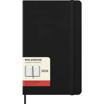 Diář Moleskine, Diář denní v pevné vazbě Moleskine 2026 12M L, černý - Formadore