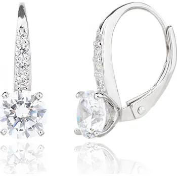 Náušnice Bealio BEALIO Stříbrné náušnice KULATÉ s čirým zirkonem 03-13619-3640