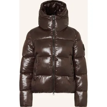 Dámský kabát Save The Duck Dámská Prošívaná Bunda Biddy, tmavě hnědá, 42