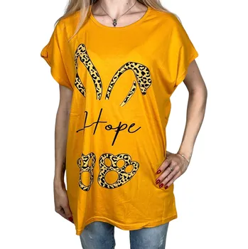 NRD Dámské tričko s krátkým rukávem HOPE Barva: Hořčicová, Velikost: 2XL